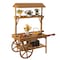 Vintiquewise Wooden 3 Tier Rolling Table Cart With 2 Wheels QI004640 - alternate 1